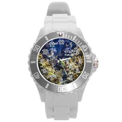 Under The Sea Round Plastic Sport Watch (l) by JezebelDesignsStudio