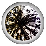 Burst Wall Clock (Silver) Front