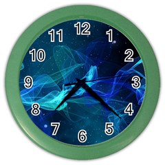 Electric Wave Color Wall Clock by JezebelDesignsStudio