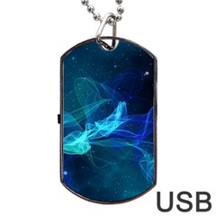 Electric Wave Dog Tag Usb Flash (two Sides) by JezebelDesignsStudio