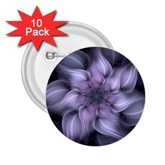 Purple Flower Windswept 2 25  Buttons (10 Pack)  by JezebelDesignsStudio