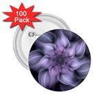 Purple Flower Windswept 2.25  Buttons (100 pack)  Front