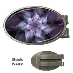 Purple Flower Windswept Money Clips (oval)  by JezebelDesignsStudio