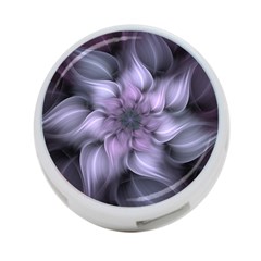 Purple Flower Windswept 4-port Usb Hub (one Side) by JezebelDesignsStudio