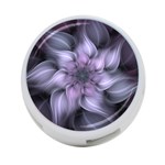 Purple Flower Windswept 4-Port USB Hub (One Side) Front