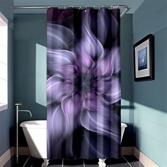 Purple Flower Windswept Shower Curtain 36  X 72  (stall)  by JezebelDesignsStudio