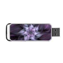 Purple Flower Windswept Portable Usb Flash (two Sides)