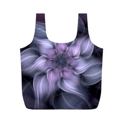 Purple Flower Windswept Full Print Recycle Bag (m) by JezebelDesignsStudio