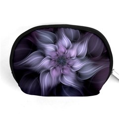 Purple Flower Windswept Accessory Pouch (medium) by JezebelDesignsStudio