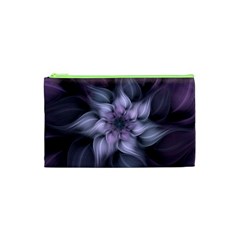 Purple Flower Windswept Cosmetic Bag (xs) by JezebelDesignsStudio