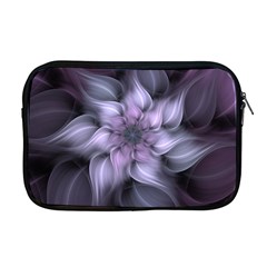 Purple Flower Windswept Apple Macbook Pro 17  Zipper Case by JezebelDesignsStudio