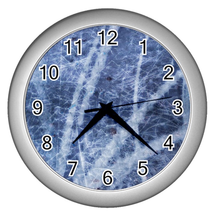 Echo Blue Wall Clock (Silver)