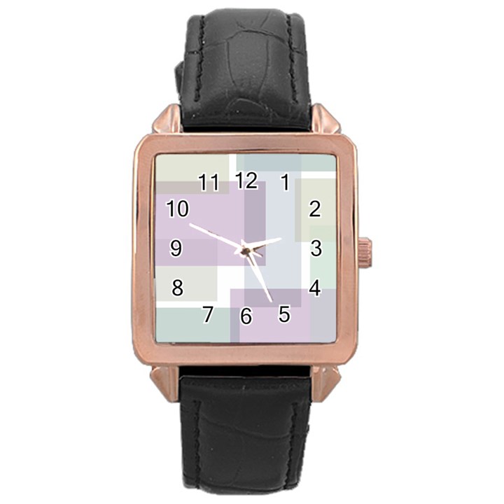 Abstract 21004 Rose Gold Leather Watch 