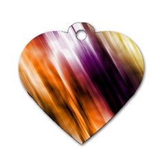 Rainbow Light Dog Tag Heart (one Side) by JezebelDesignsStudio