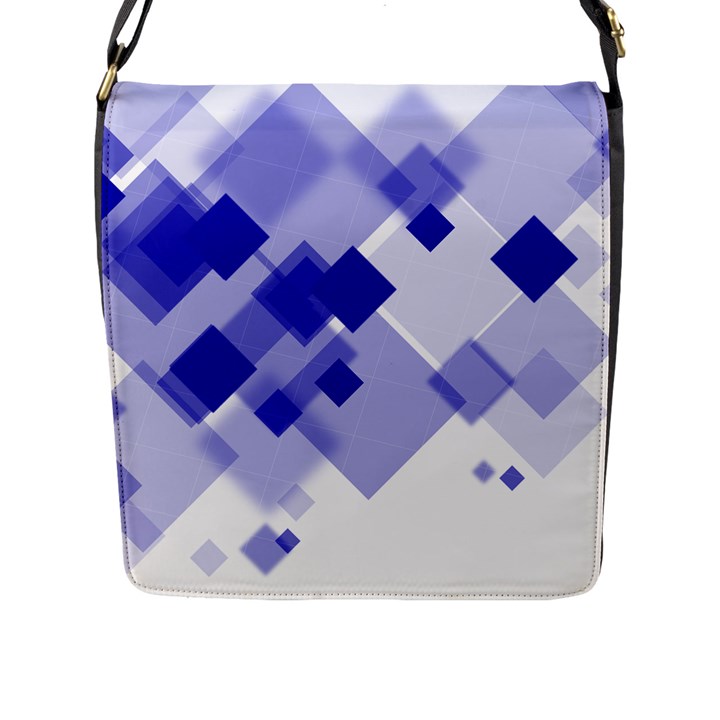 Geometric Flap Closure Messenger Bag (L)