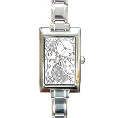 Time Goes On Rectangle Italian Charm Watch by JezebelDesignsStudio