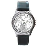 Time Goes On Round Metal Watch Front