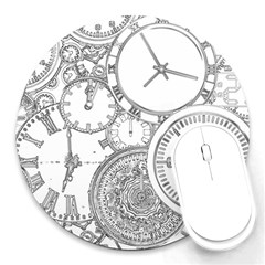 Time Goes On Round Mousepads by JezebelDesignsStudio