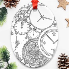 Time Goes On Ornament (oval) by JezebelDesignsStudio