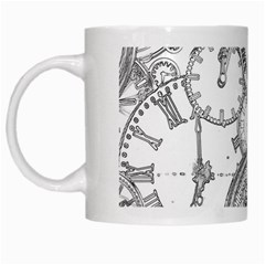 Time Goes On White Mugs by JezebelDesignsStudio