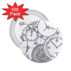 Time Goes On 2 25  Buttons (100 Pack)  by JezebelDesignsStudio