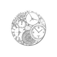 Time Goes On Magnet 3  (round) by JezebelDesignsStudio