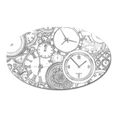 Time Goes On Oval Magnet by JezebelDesignsStudio