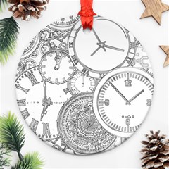 Time Goes On Round Ornament (two Sides) by JezebelDesignsStudio