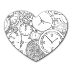 Time Goes On Heart Mousepads by JezebelDesignsStudio