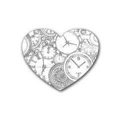 Time Goes On Heart Coaster (4 Pack)  by JezebelDesignsStudio