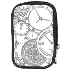 Time Goes On Compact Camera Leather Case by JezebelDesignsStudio