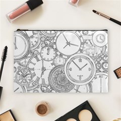 Time Goes On Cosmetic Bag (large) by JezebelDesignsStudio