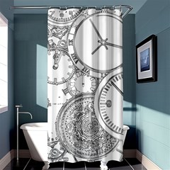 Time Goes On Shower Curtain 36  X 72  (stall)  by JezebelDesignsStudio