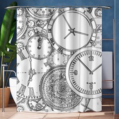 Time Goes On Shower Curtain 60  X 72  (medium)  by JezebelDesignsStudio