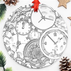 Time Goes On Round Filigree Ornament (two Sides) by JezebelDesignsStudio