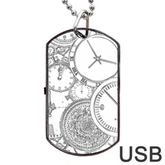 Time Goes On Dog Tag Usb Flash (one Side) by JezebelDesignsStudio