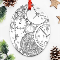 Time Goes On Ornament (oval Filigree) by JezebelDesignsStudio