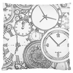 Time Goes On Large Cushion Case (two Sides) by JezebelDesignsStudio