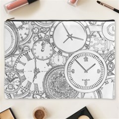 Time Goes On Cosmetic Bag (xxxl) by JezebelDesignsStudio