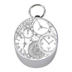 Time Goes On Mini Silver Compasses by JezebelDesignsStudio