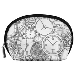 Time Goes On Accessory Pouch (large) by JezebelDesignsStudio