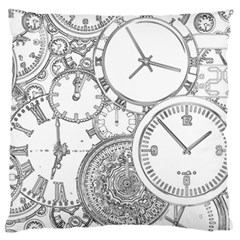 Time Goes On Large Flano Cushion Case (one Side) by JezebelDesignsStudio