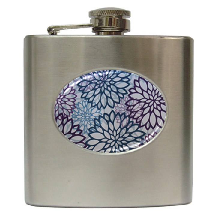 Modern Floral Pop Hip Flask (6 oz)