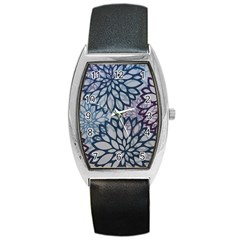 Modern Floral Pop Barrel Style Metal Watch by JezebelDesignsStudio