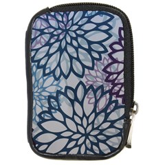 Modern Floral Pop Compact Camera Leather Case by JezebelDesignsStudio