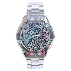 Modern Floral Pop Stainless Steel Analogue Watch by JezebelDesignsStudio