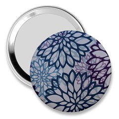 Modern Floral Pop 3  Handbag Mirrors by JezebelDesignsStudio