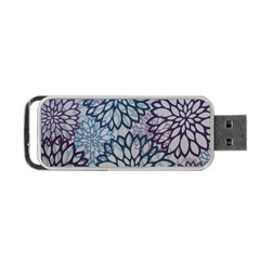 Modern Floral Pop Portable Usb Flash (two Sides)