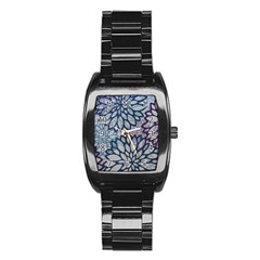 Modern Floral Pop Stainless Steel Barrel Watch by JezebelDesignsStudio