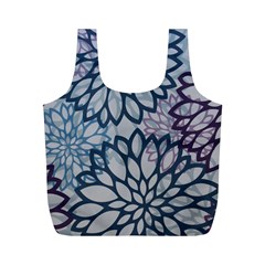 Modern Floral Pop Full Print Recycle Bag (m) by JezebelDesignsStudio